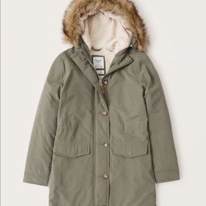 Abercrombie Sherpa lined jacket military parka